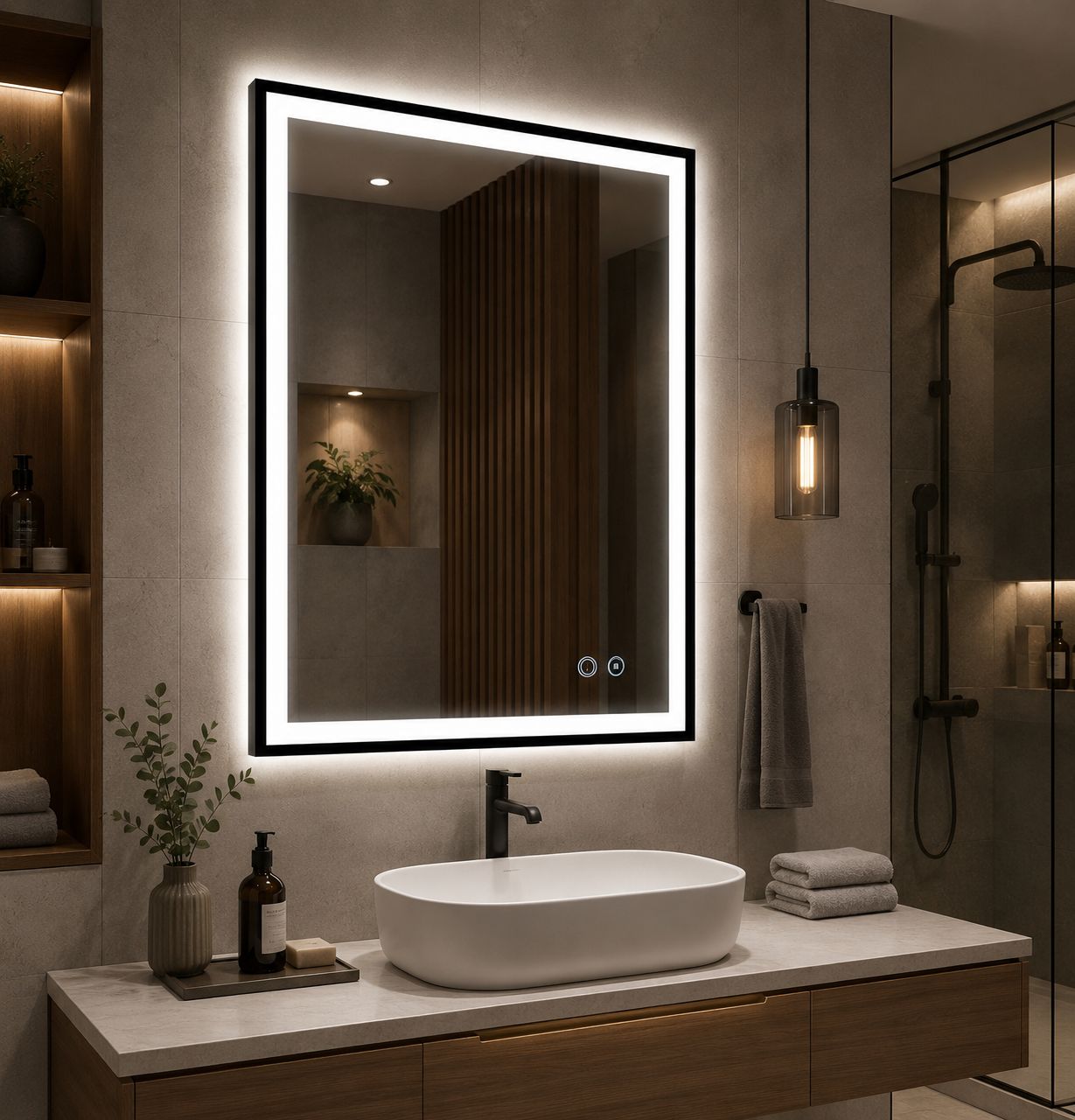 Espejo LED 80x60cm (con Antiempañante) - Imagen 2